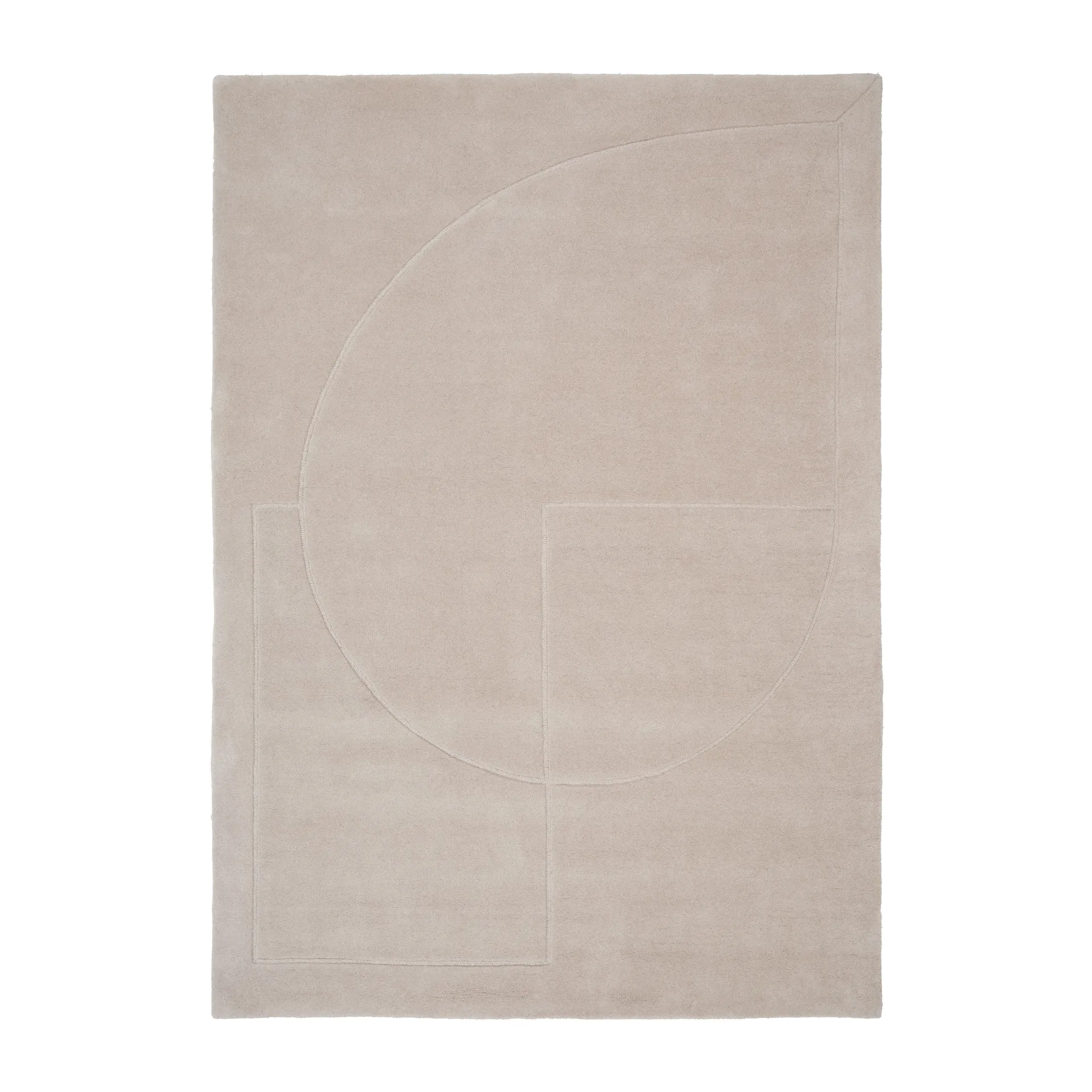 Alfombra de lana Lineal Poem, Beige, 170x240 cm Linie Design