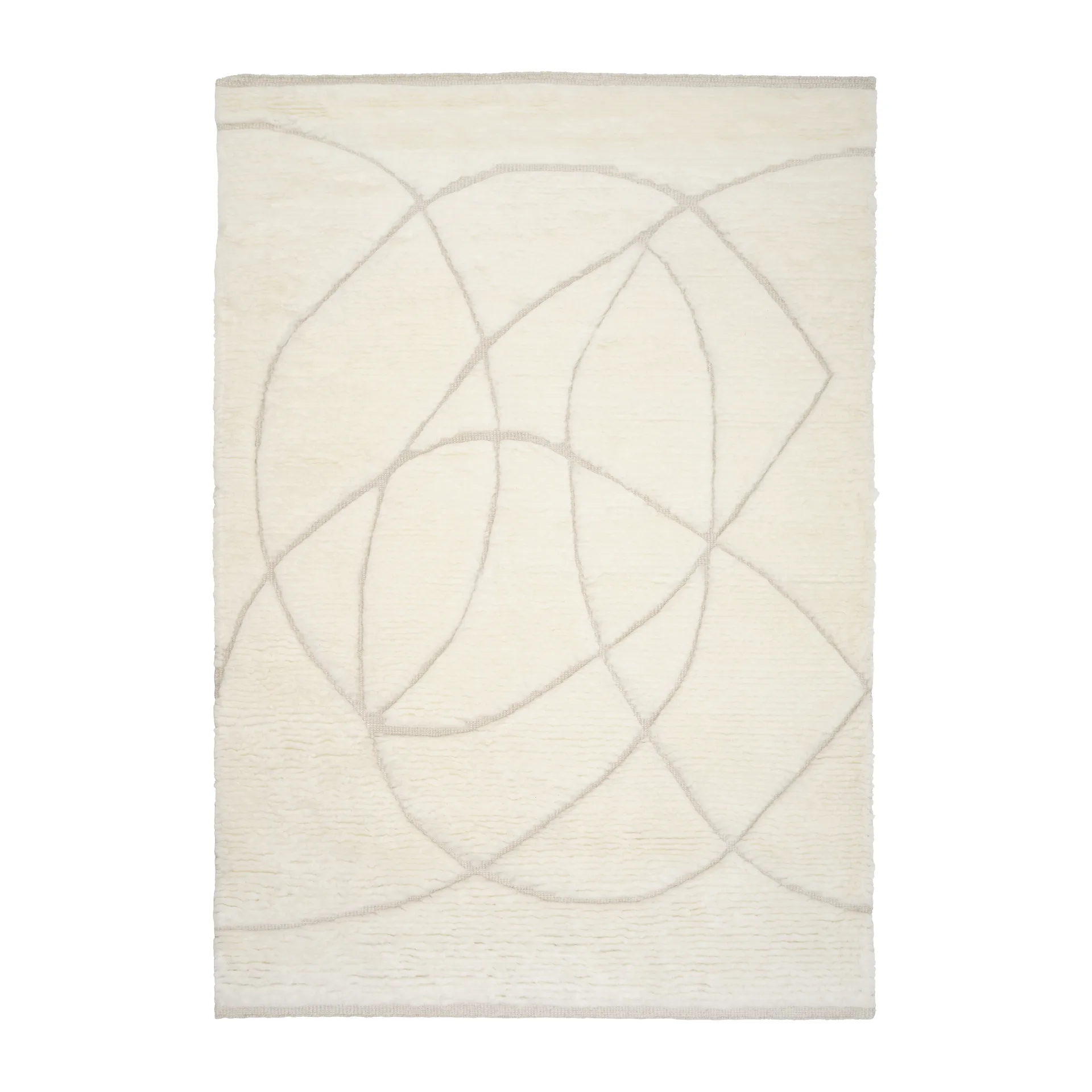 Alfombra de lana Lineal Sweep, White, 200x300 cm Linie Design