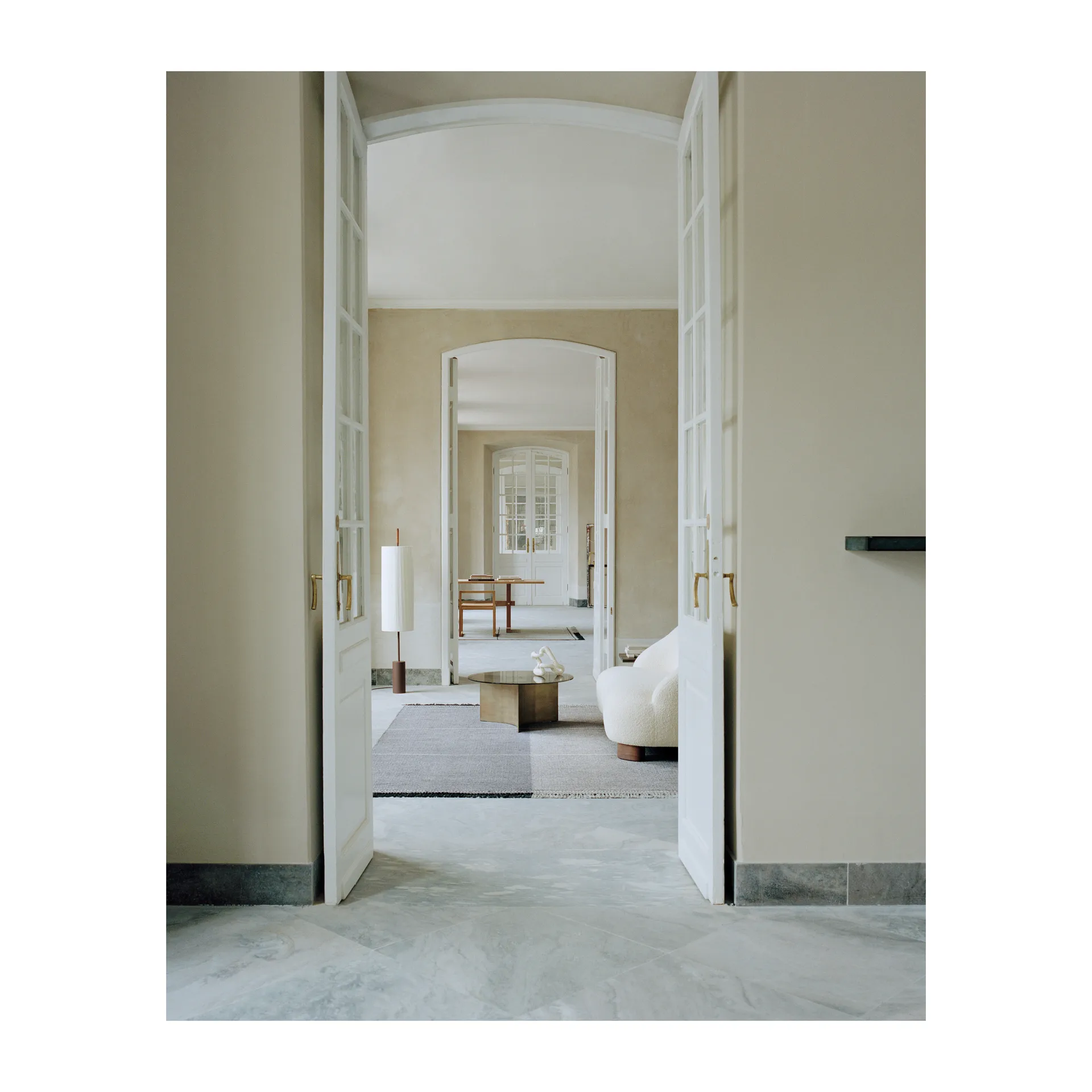 Alfombra de lana Mindful Soul 200x300 cm, Stone-beige Linie Design