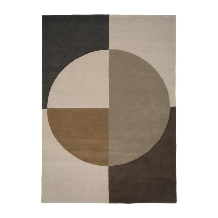 Alfombra de lana Radiality - Olive, 140x200 cm - Linie Design