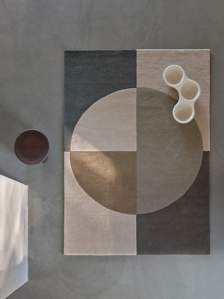 Alfombra de lana Radiality, Olive, 140x200 cm Linie Design