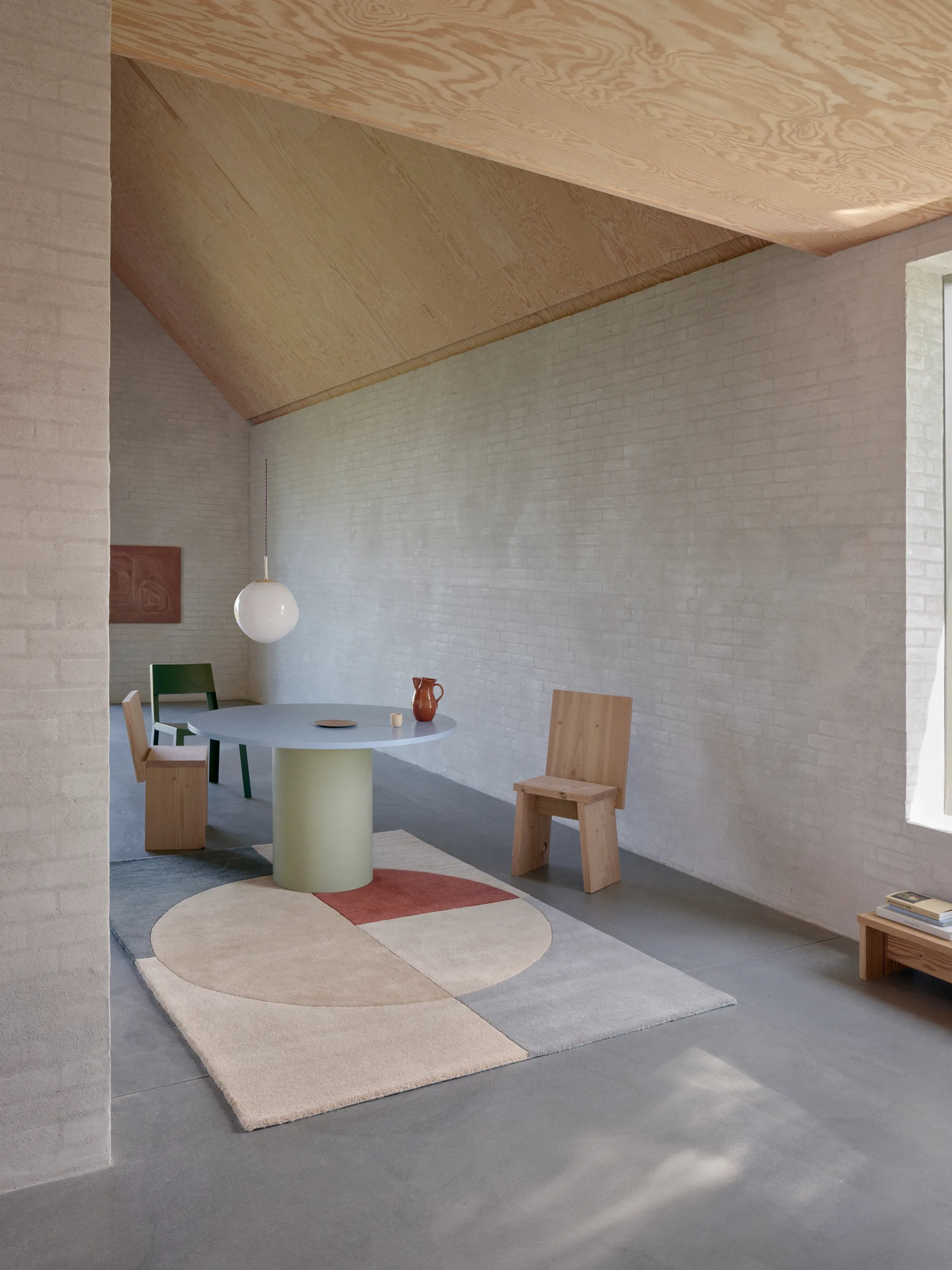 Alfombra de lana Radiality, Ruby, 170x240 cm Linie Design