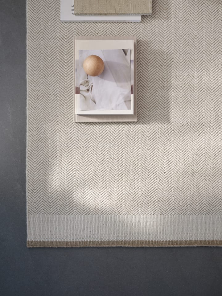 Alfombra de lana Stratum Echo - White, 140x200 cm - Linie Design