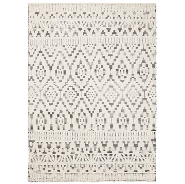 Alfombra de lana Zelbio 140x200 cm - White-black - Linie Design