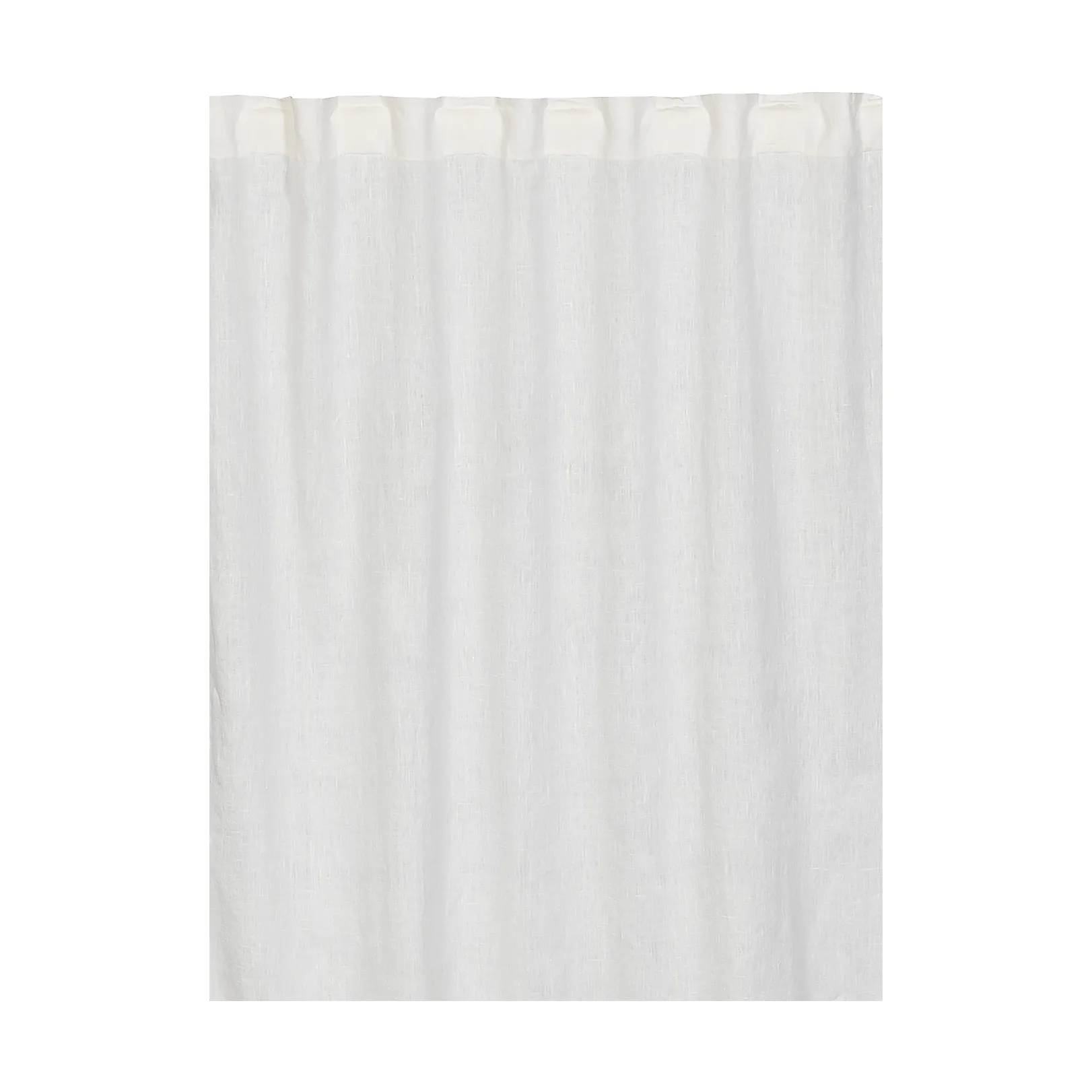 2 Cortinas con banda West, Blanco Linum