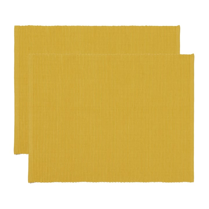 2 Manteles individuales Uni 35x46 cm - Amarillo mostaza - Linum