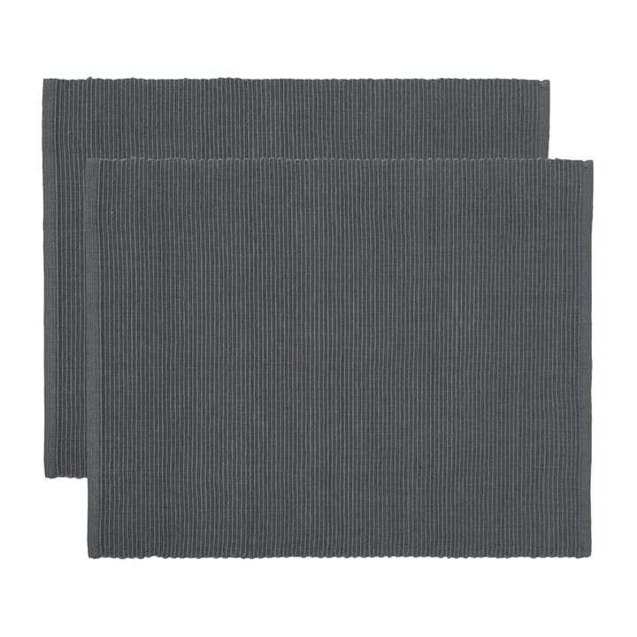 2 Manteles individuales Uni 35x46 cm - Gris granito - Linum