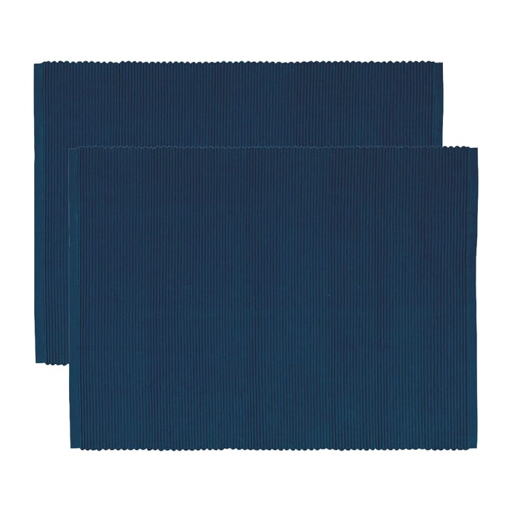 2 Manteles individuales Uni 35x46 cm - Indigo blue - Linum