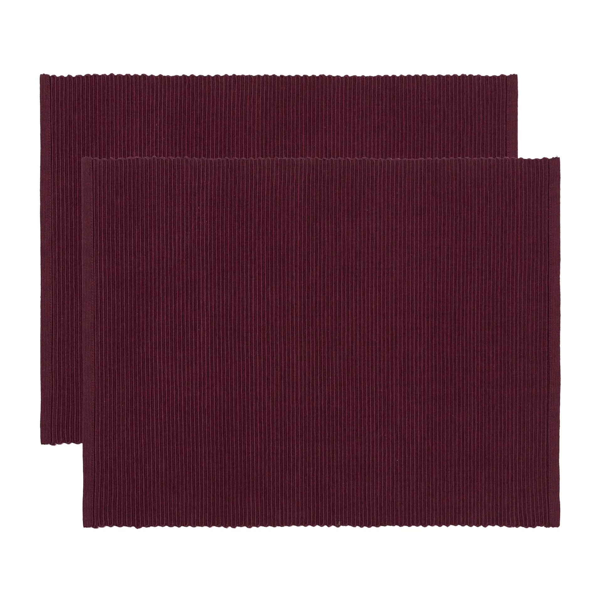 2 Manteles individuales Uni 35x46 cm, Rojo Borgoña Linum