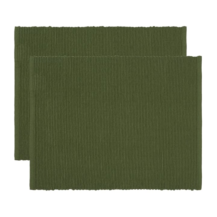 2 Manteles individuales Uni 35x46 cm - verde oliva oscuro - Linum