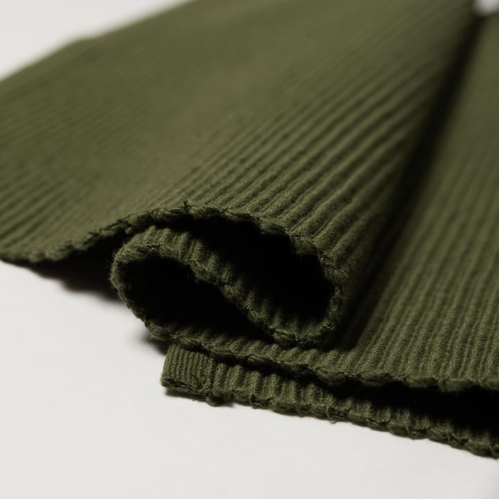4 Manteles individuales Uni 35x46 cm, Verde oliva oscuro Linum