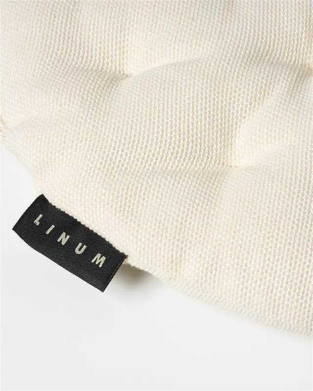 Cojín de silla Pepper Ø37 cm, Beige cremoso Linum