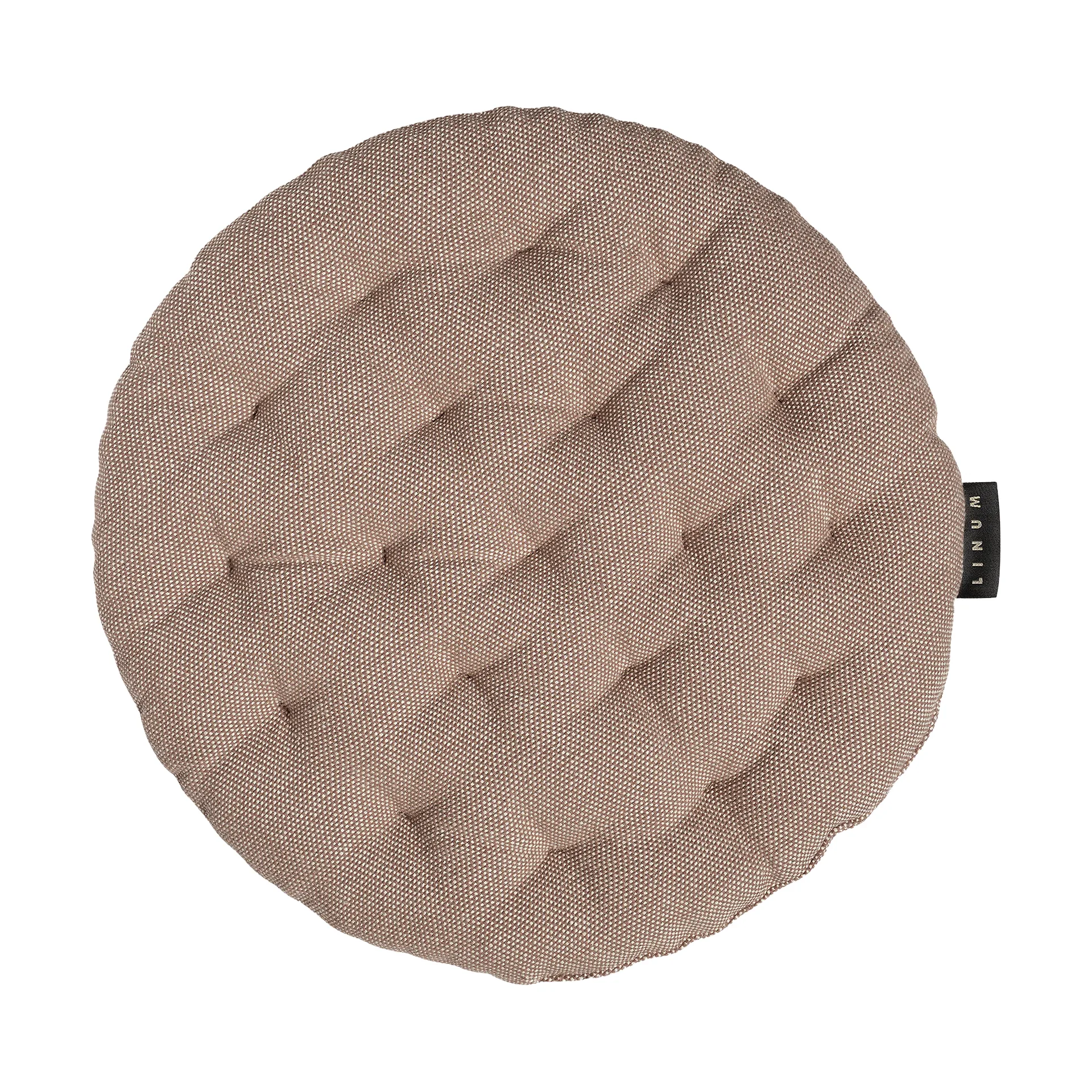 Cojín de silla Pepper Ø37 cm, Marrón topo oscuro Linum