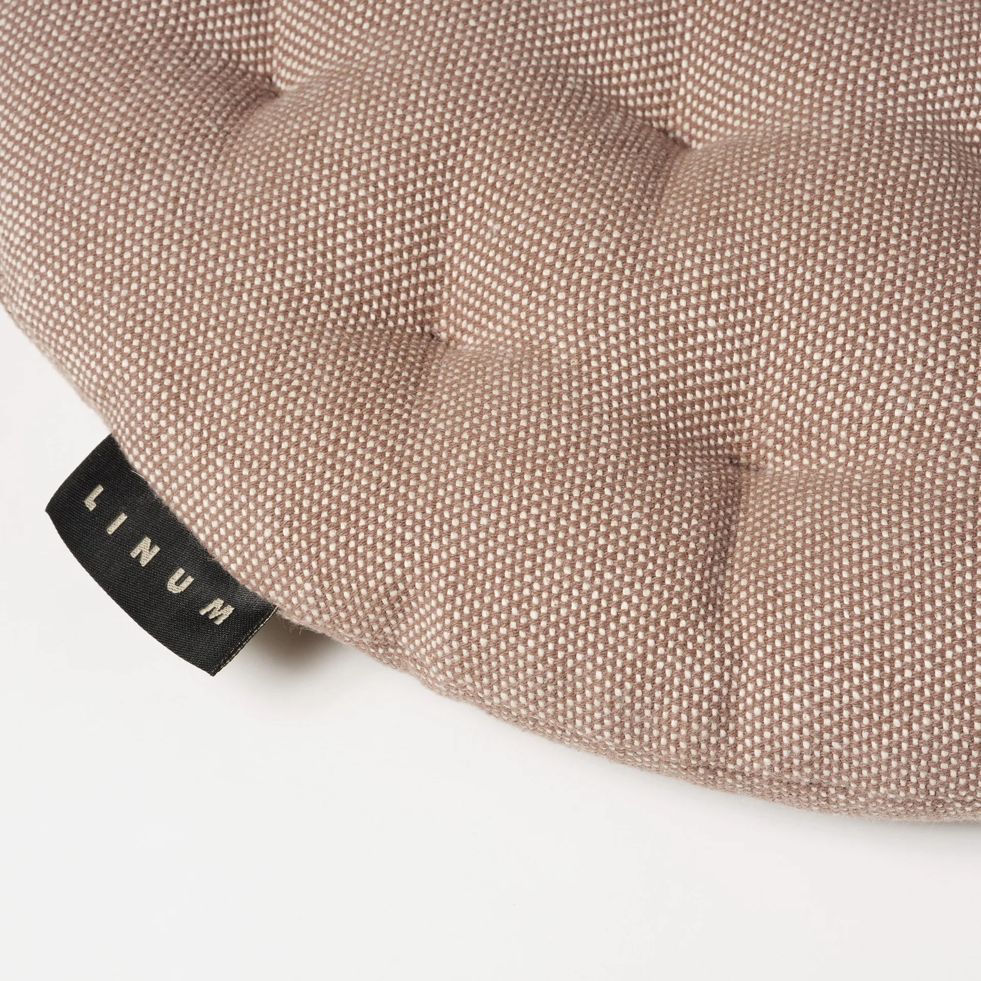 Cojín de silla Pepper Ø37 cm, Marrón topo oscuro Linum