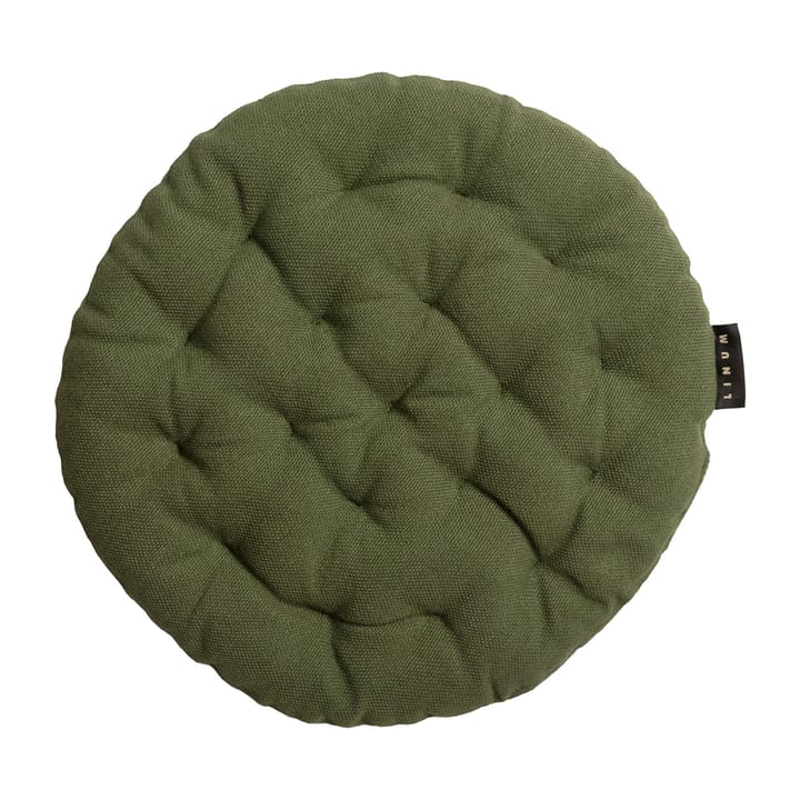 Cojín de silla Pepper Ø37 cm - verde oliva oscuro - Linum