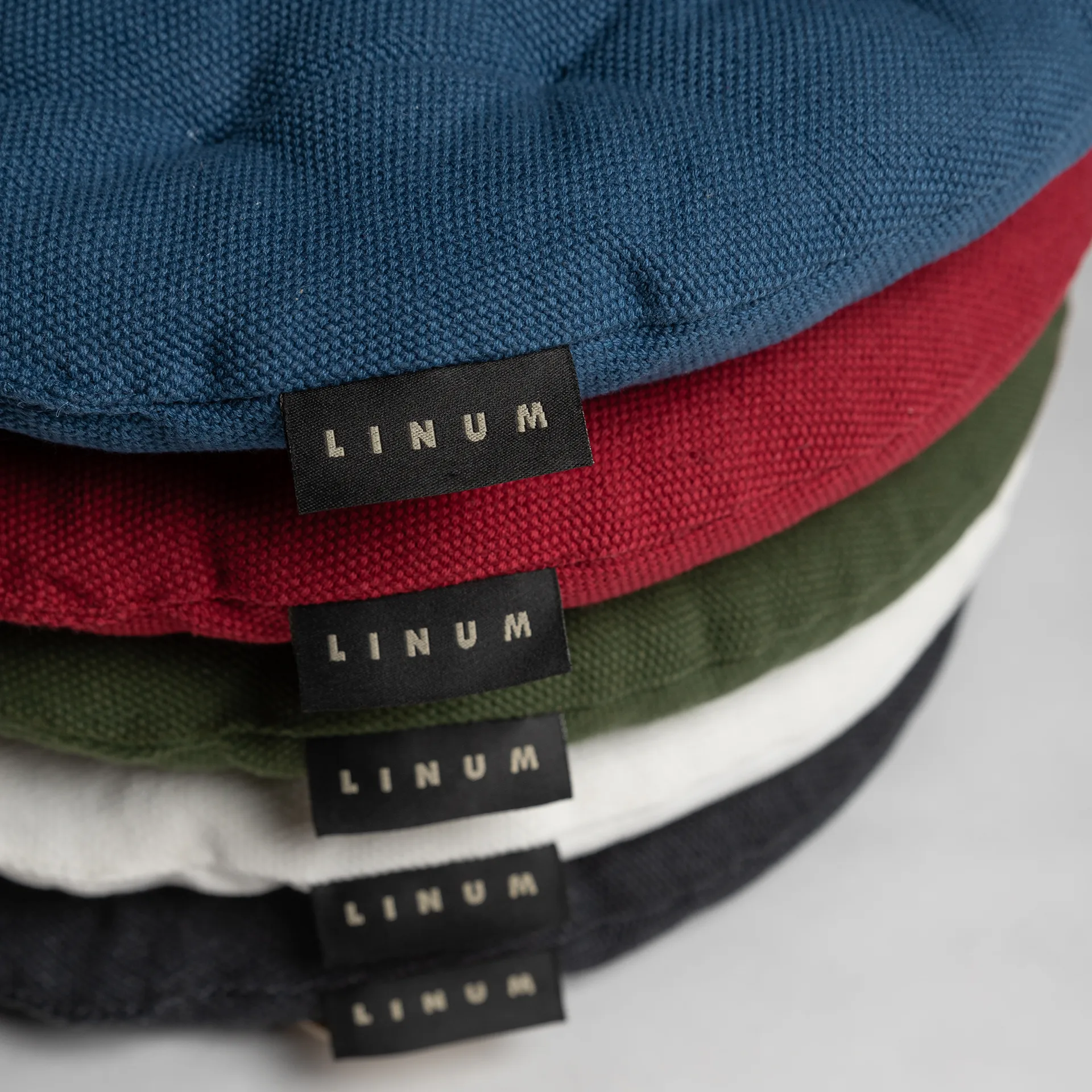 Cojín de silla Pepper Ø37 cm, verde oliva oscuro Linum