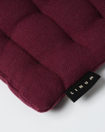 Cojín para silla Pepper 40x40 cm - Rojo burdeos - Linum