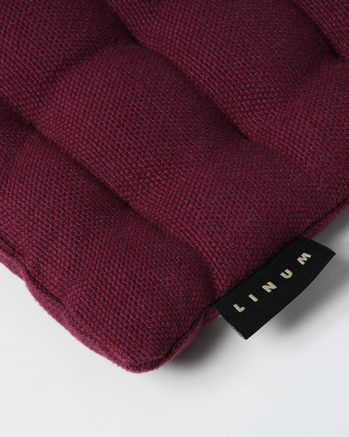 Cojín para silla Pepper 40x40 cm, Rojo burdeos Linum