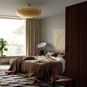 Cortina con banda Paolo - beige cremoso - Linum