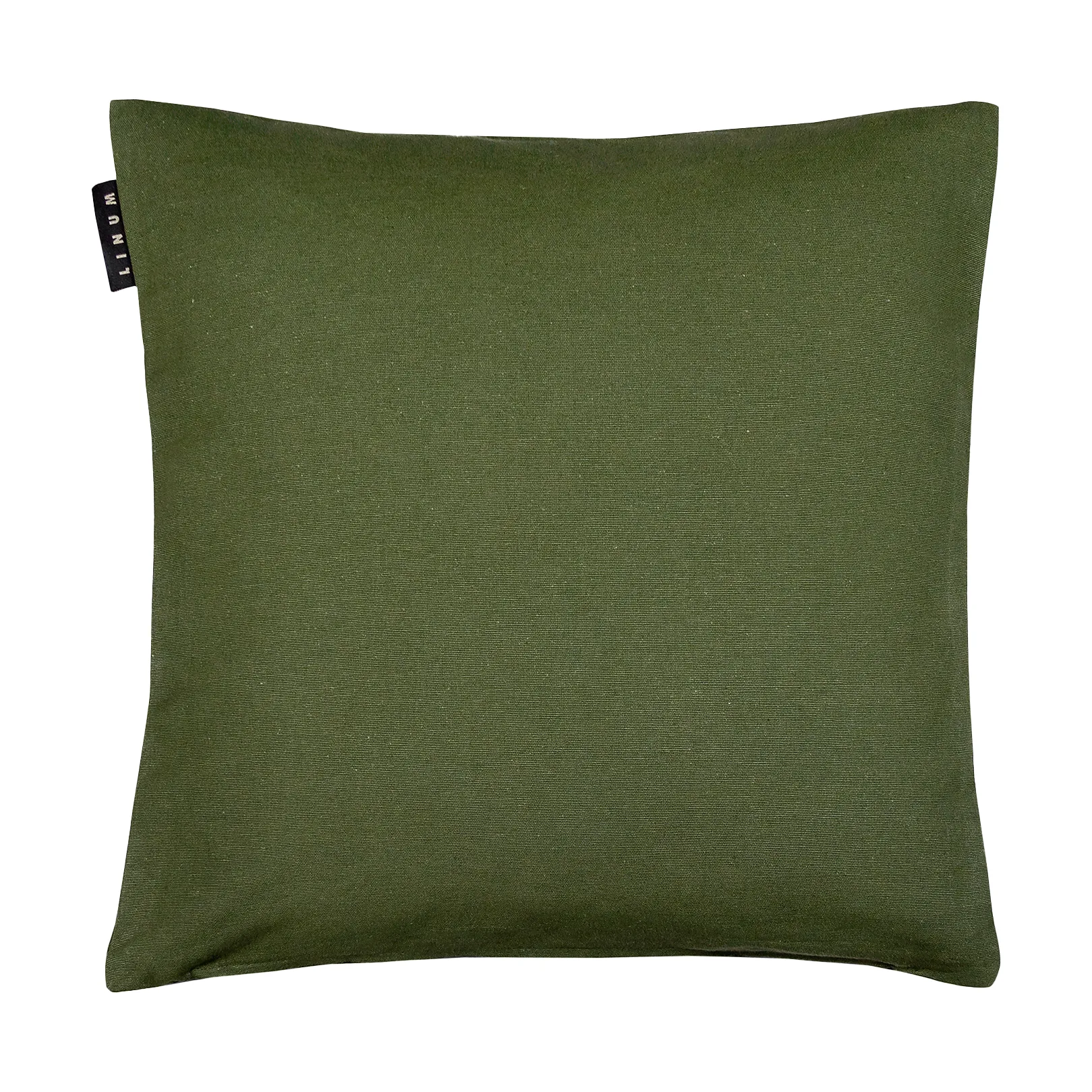 Funda de cojín Annabell 40x40 cm, Verde oliva oscuro Linum