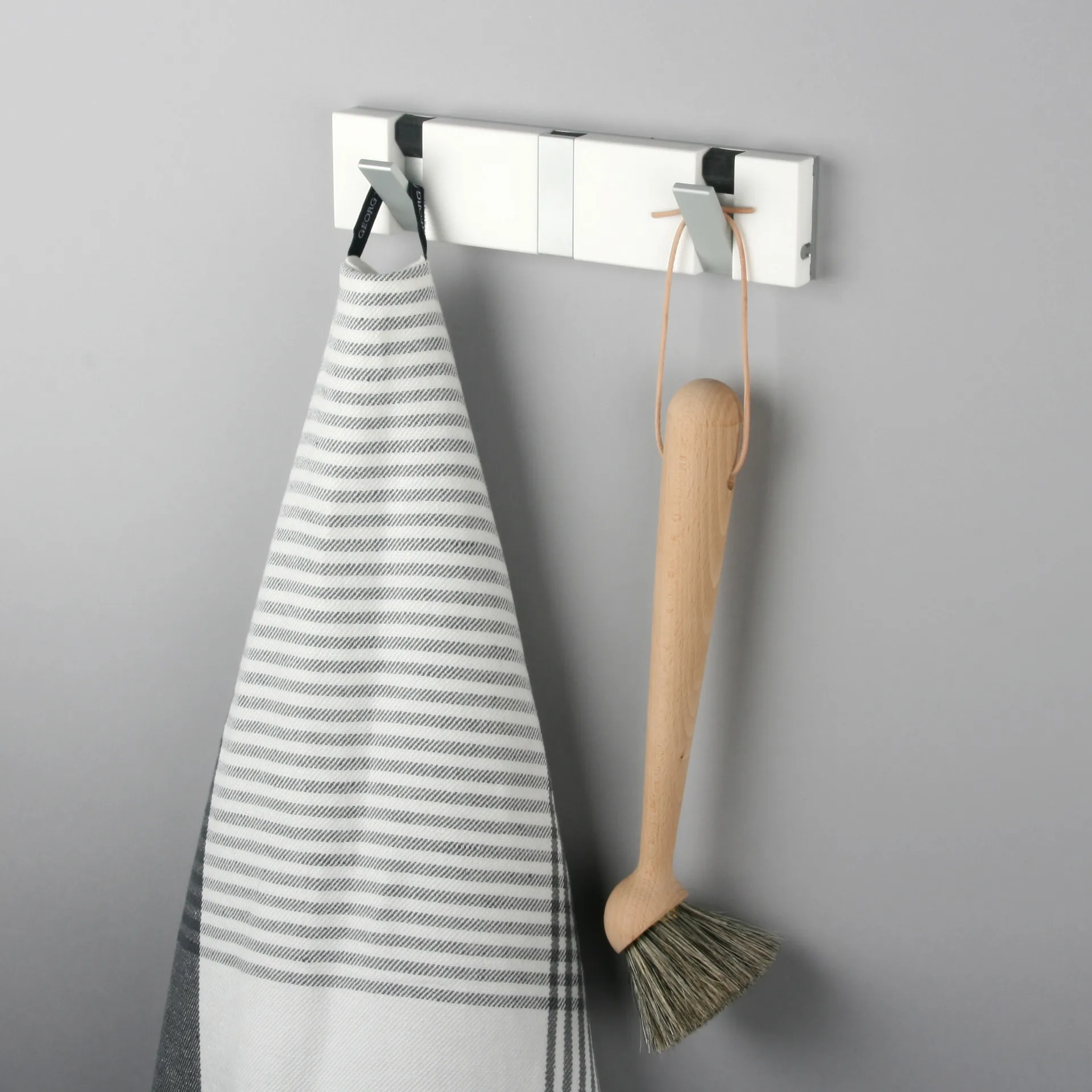 Perchero de pared Knax 20 cm, blanco LoCa