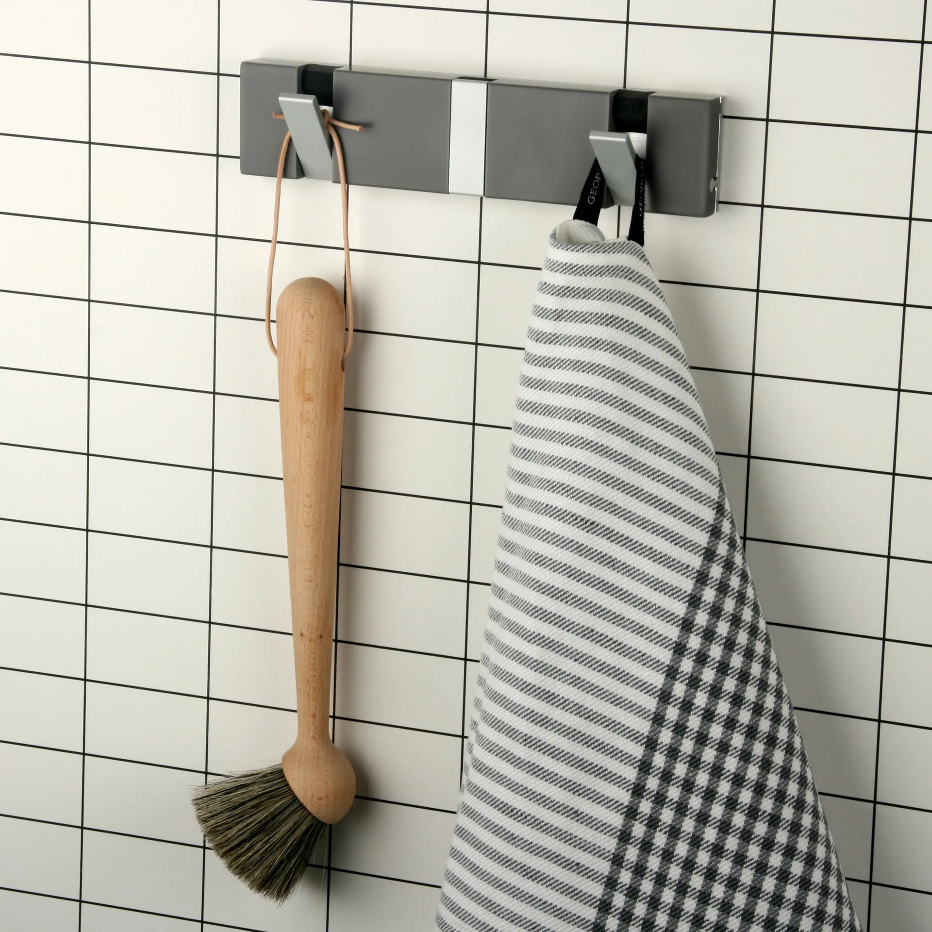 Perchero de pared Knax 20 cm, gris LoCa