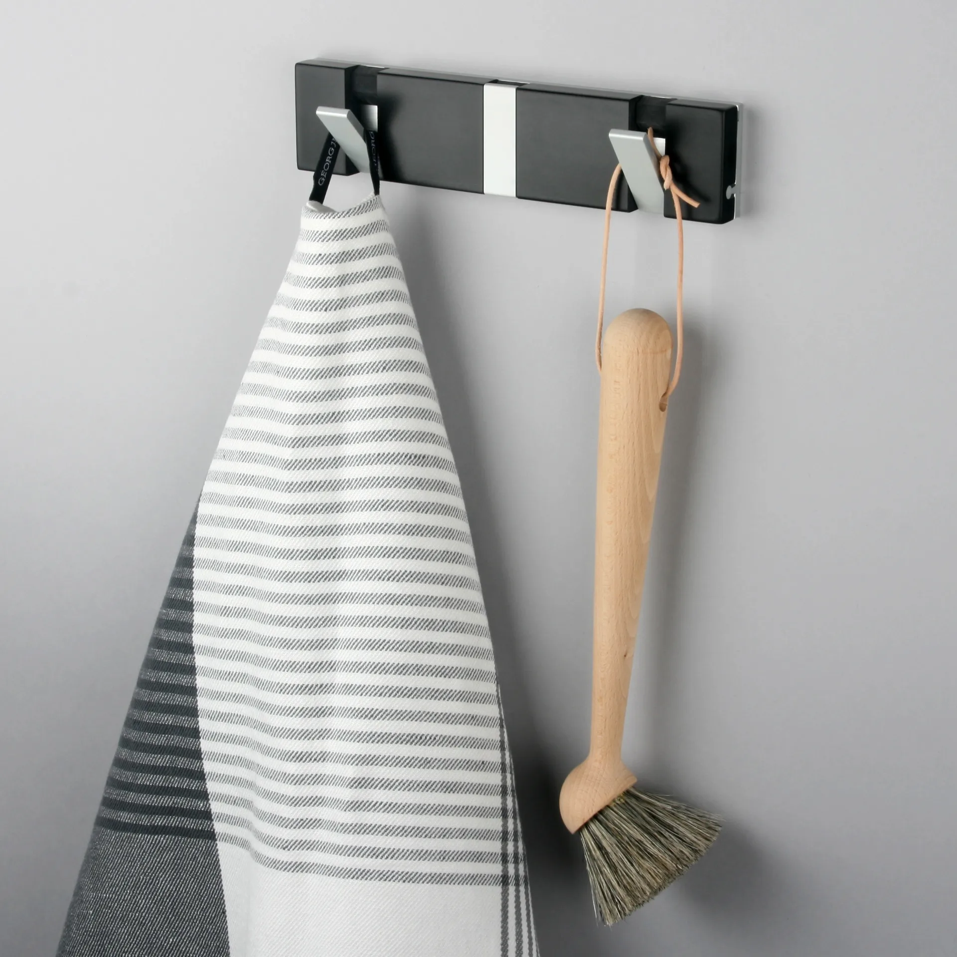 Perchero de pared Knax 20 cm, negro LoCa