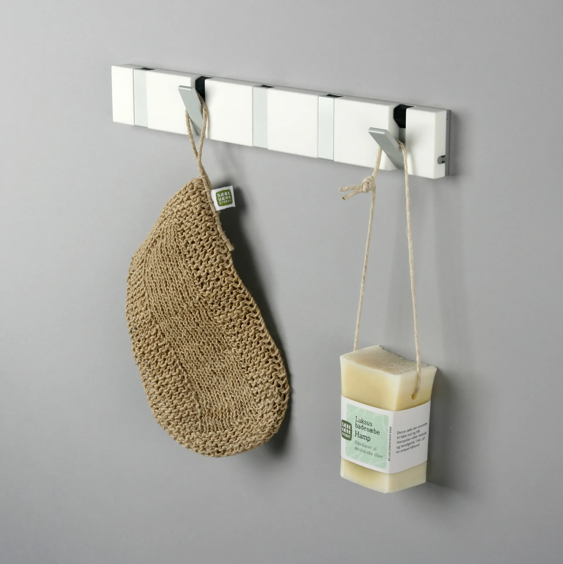 Perchero de pared Knax 33 cm, blanco LoCa