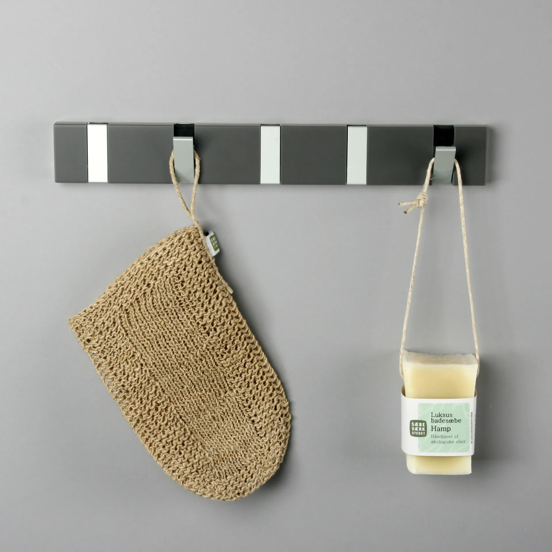 Perchero de pared Knax 33 cm, gris LoCa