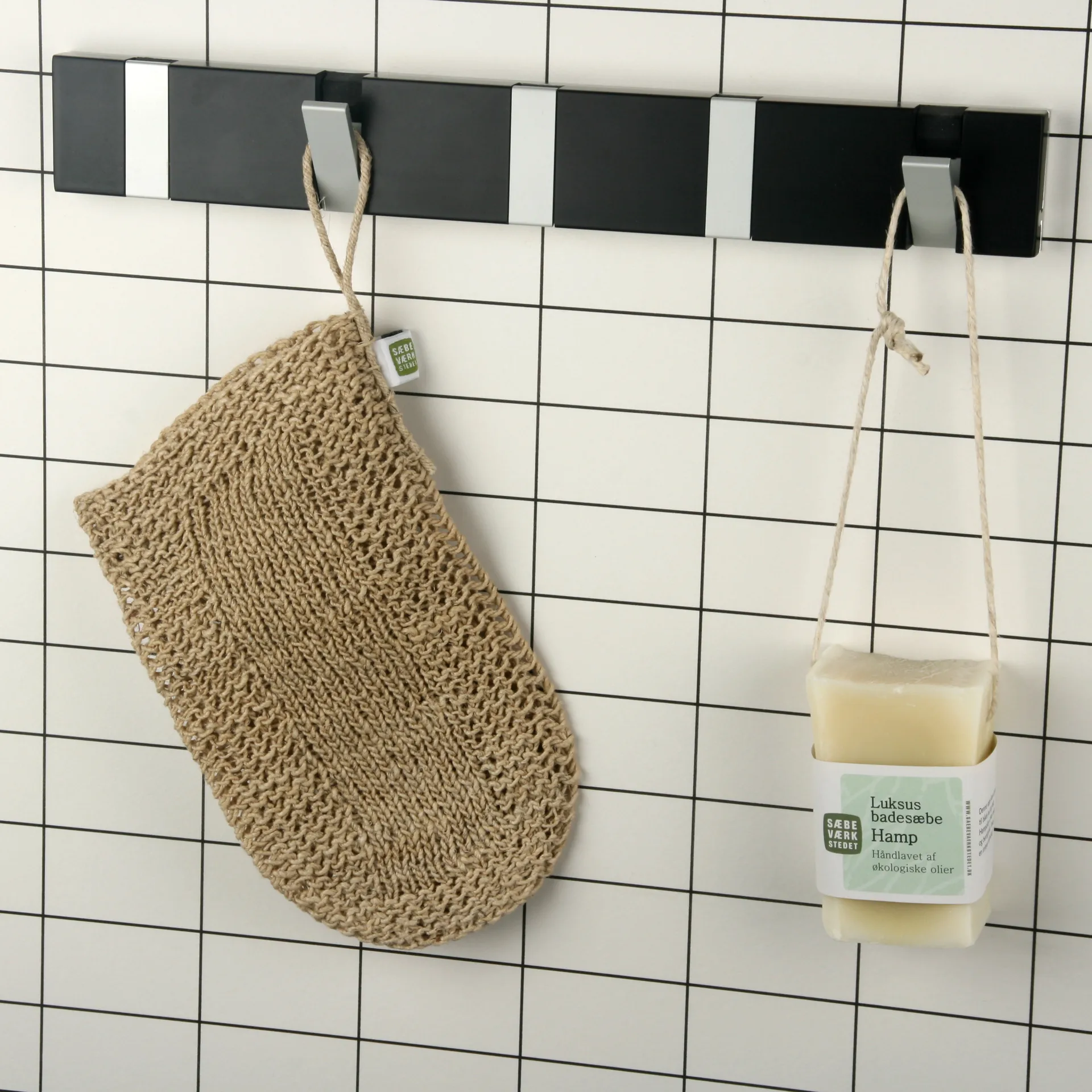 Perchero de pared Knax 33 cm, negro LoCa