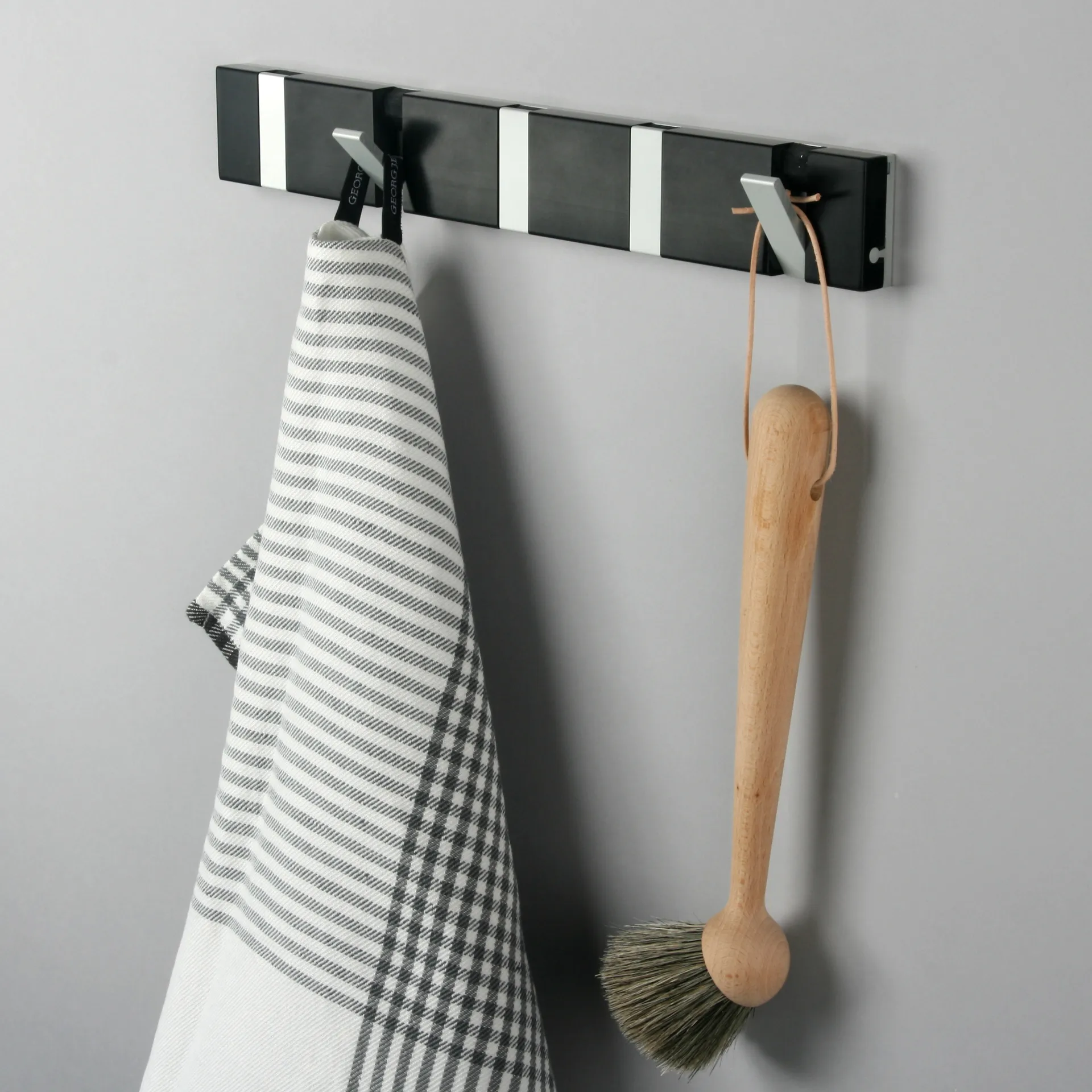 Perchero de pared Knax 33 cm, negro LoCa