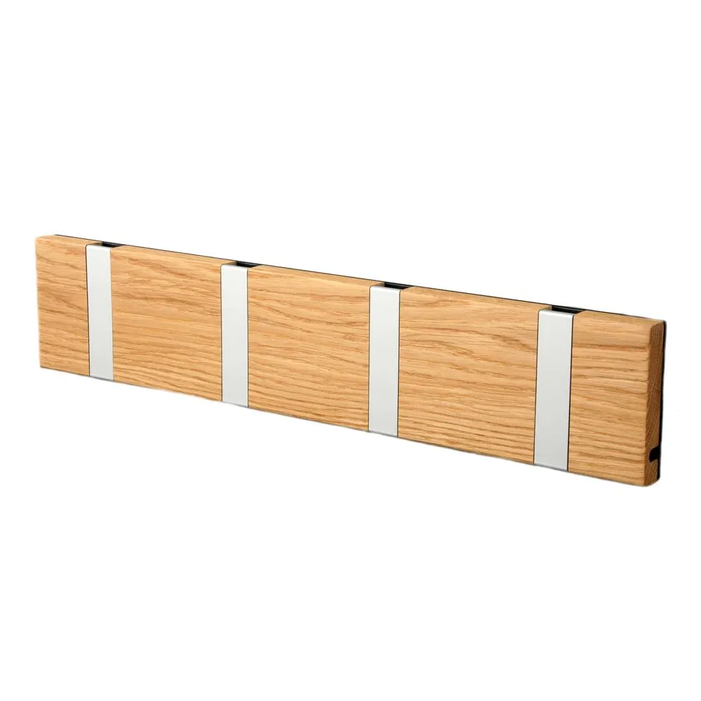 Perchero de pared Knax 40 cm, roble aceitado-gris LoCa