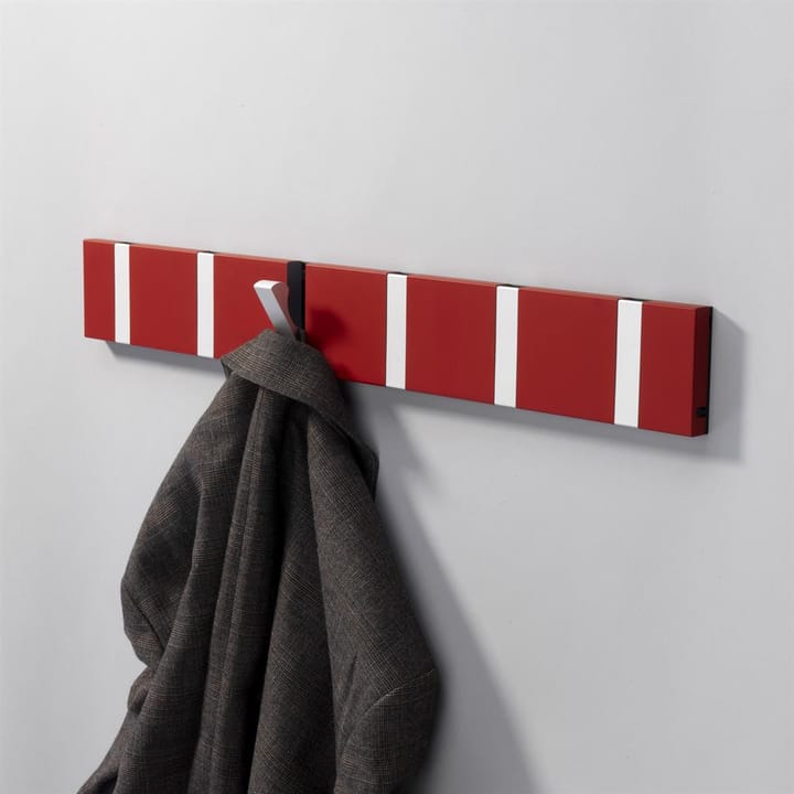 Perchero de pared Knax 80 cm, rojo-gris LoCa
