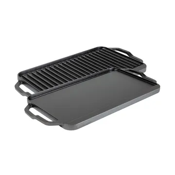 Plancha reversible para asar y grill Chef collection - 50x25 cm - Lodge