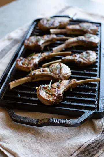 Plancha reversible para asar y grill Chef collection - 50x25 cm - Lodge