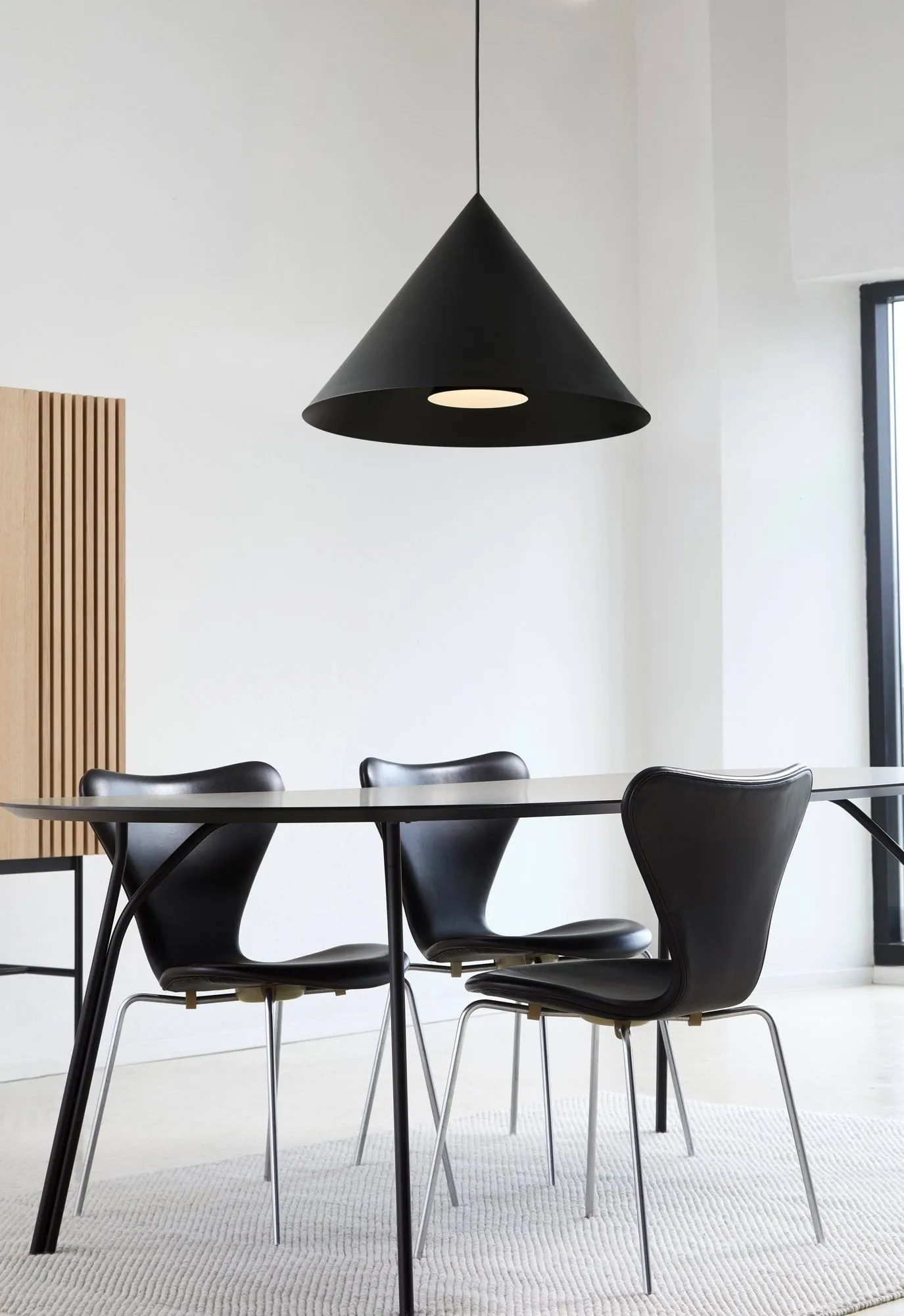 Lámpara colgante Hanzu, Negro, Ø55 cm Loom Design