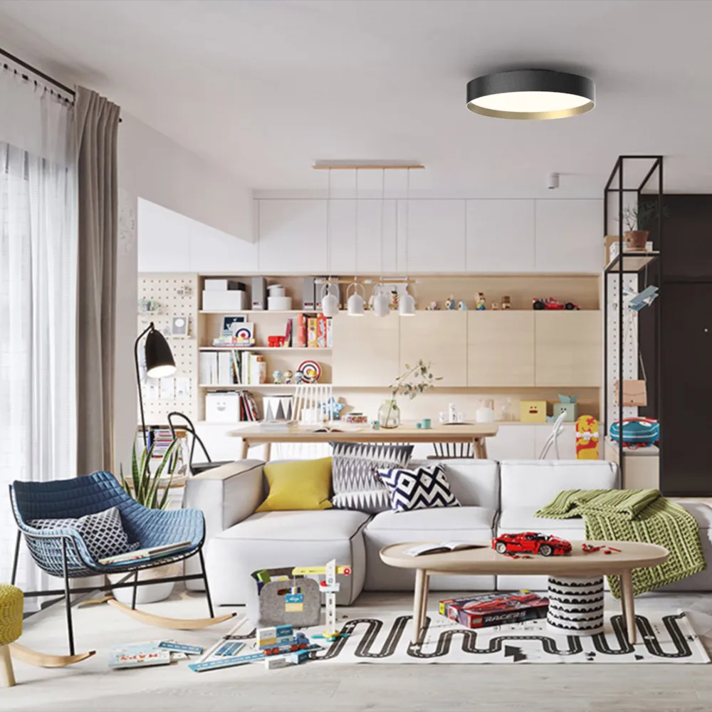 Plafón Lucia 45, Blanco-oro Loom Design