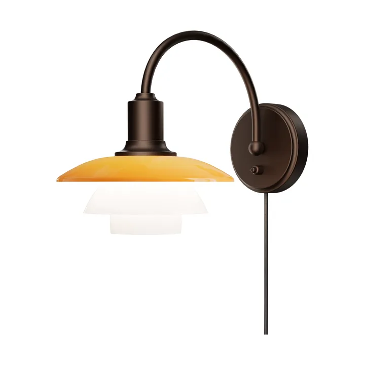 Aplique PH 2/2 Centenary Edition - Amber-opal white, con enchufe - Louis Poulsen