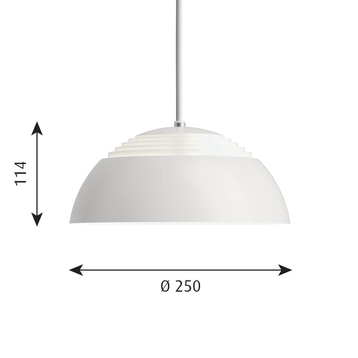 Lámpara colgante AJ Royal 2700K Ø25 cm, Blanco Louis Poulsen