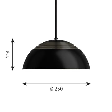 Lámpara colgante AJ Royal 2700K Ø25 cm - Negro - Louis Poulsen