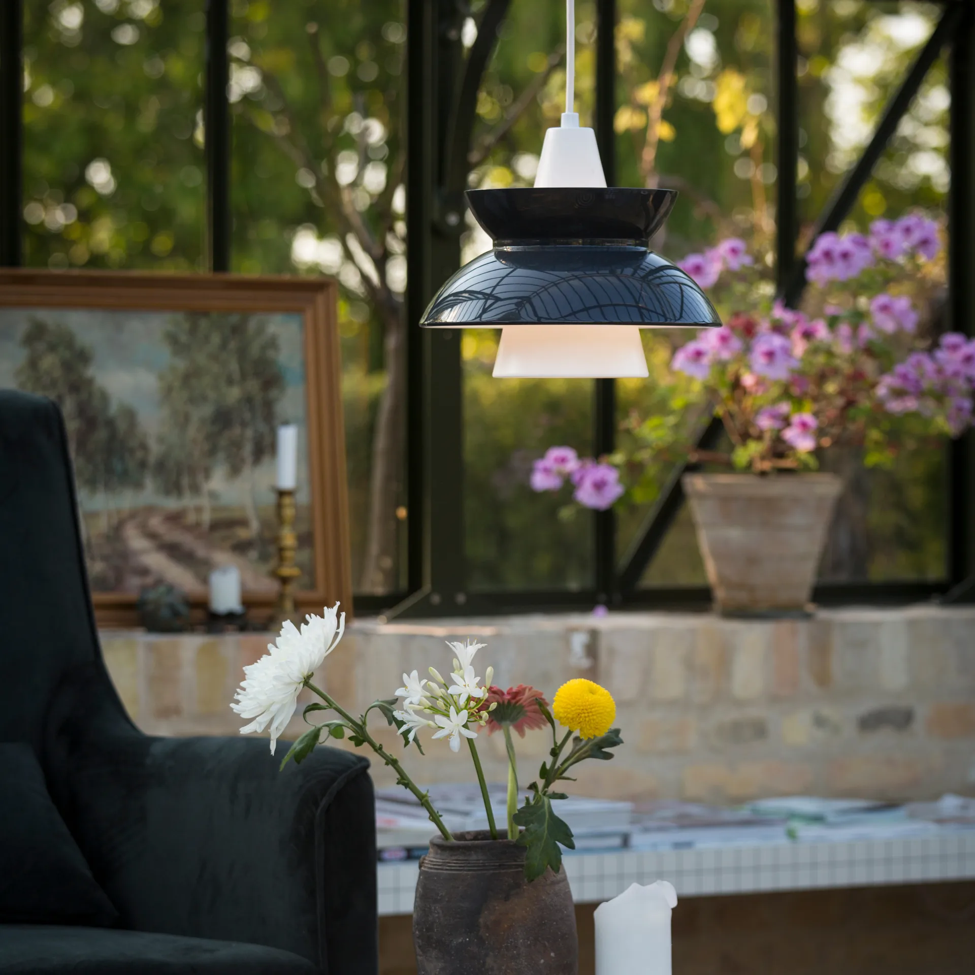 Lámpara colgante Doo-Wop, Gris oscuro Louis Poulsen