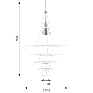 Lámpara colgante Enigma 545 - Blanco - Louis Poulsen