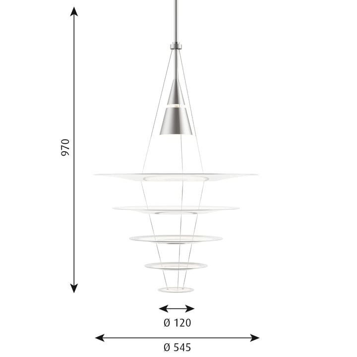 Lámpara colgante Enigma 545, Blanco Louis Poulsen