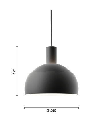 Lámpara colgante FJ Elements Ø25 cm - Black - Louis Poulsen