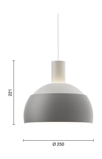 Lámpara colgante FJ Elements Ø25 cm - Original grey - Louis Poulsen