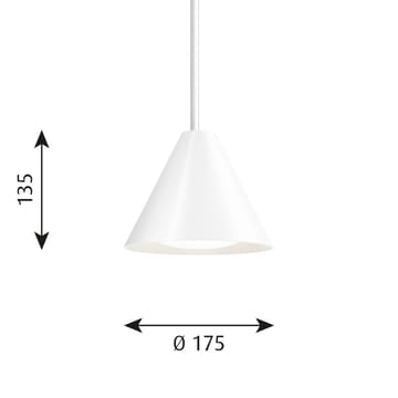 Lámpara colgante Keglen Ø17,5 cm - Blanco - Louis Poulsen