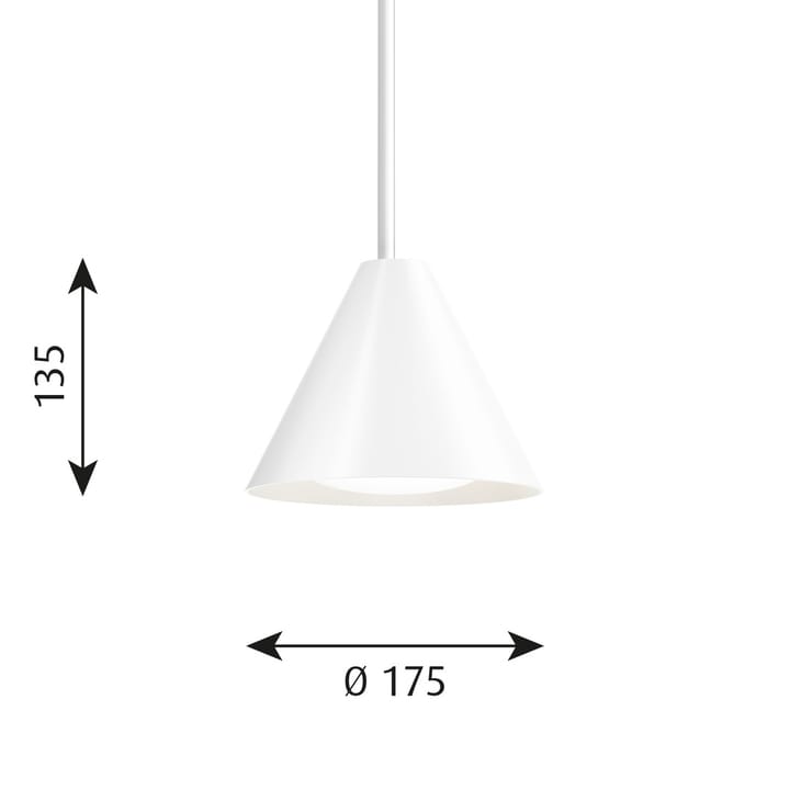Lámpara colgante Keglen Ø17,5 cm, Blanco Louis Poulsen