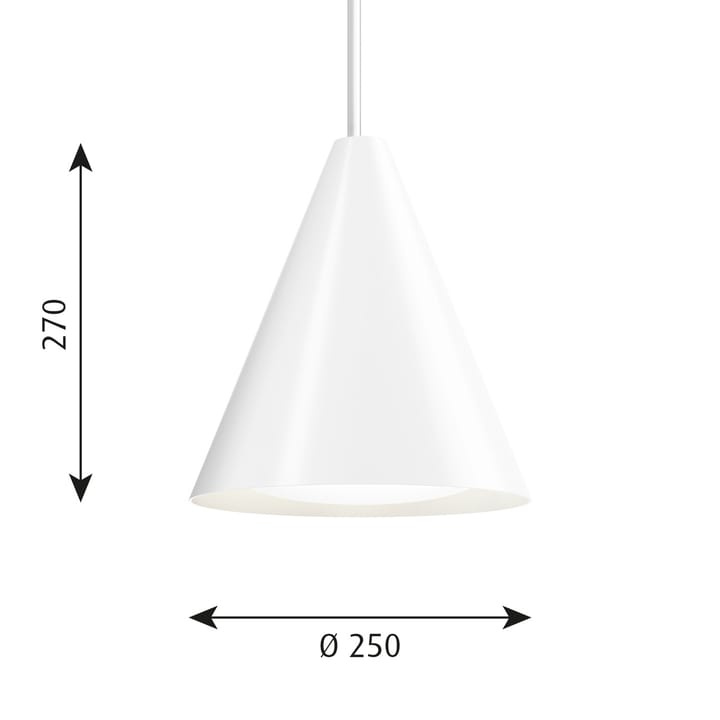 Lámpara colgante Keglen Ø25 cm - Blanco - Louis Poulsen