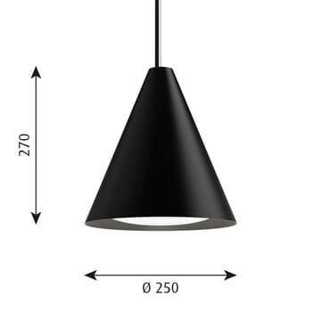 Lámpara colgante Keglen Ø25 cm - Negro - Louis Poulsen