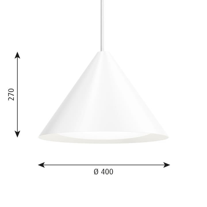 Lámpara colgante Keglen Ø40 cm, Blanco Louis Poulsen